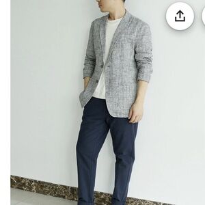 Edge By WD. NY Linen Blend Grey Blazer